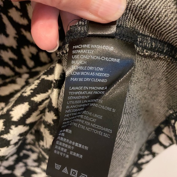 Free People Black & White Cheetah Print Puff Sleeve Square Neck Top - XS - Picture 11 of 12